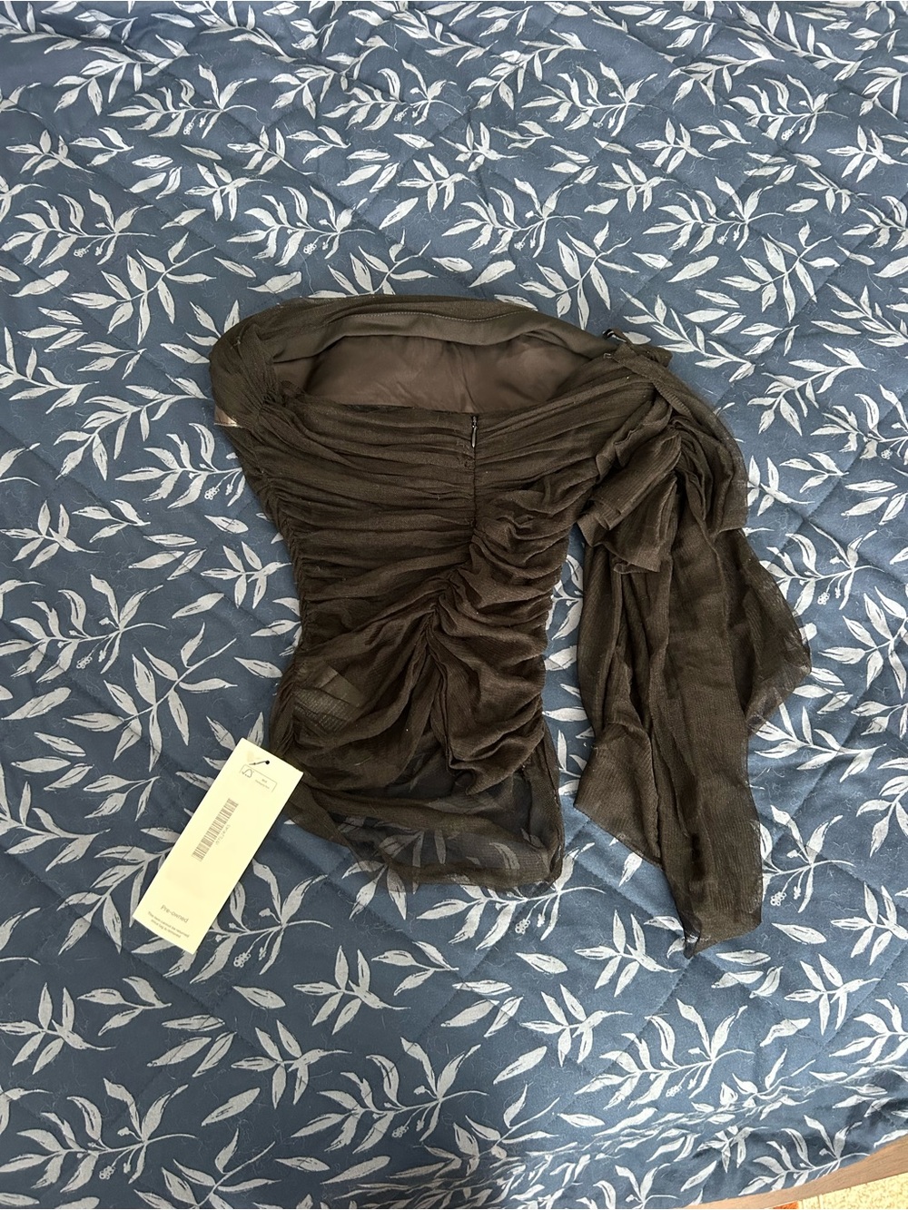 Christopher esber one shoulder veiled silk top - Picture 6 of 10